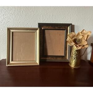 Decorative Gold and Bronze Picture Frames Set 1990s Vintage Home Décor